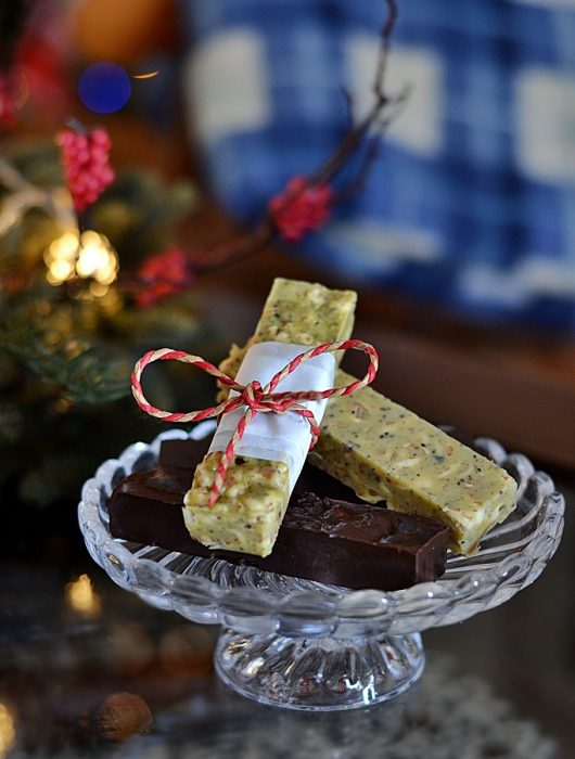 barrette al pistacchio e cioccolato
