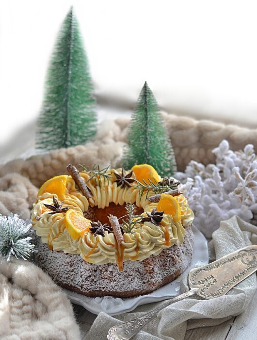 torta di natale arancia e mascarpone