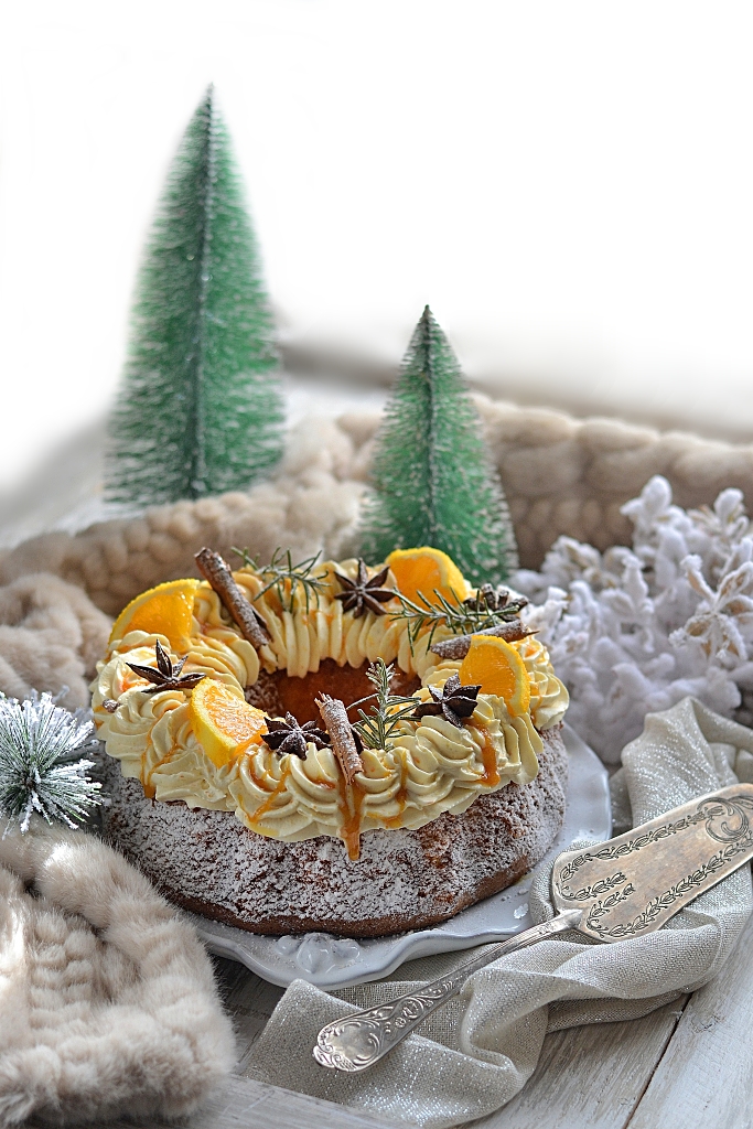 torta di natale arancia e mascarpone