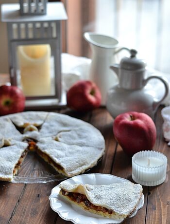 crostata di mele con crema pasticcera